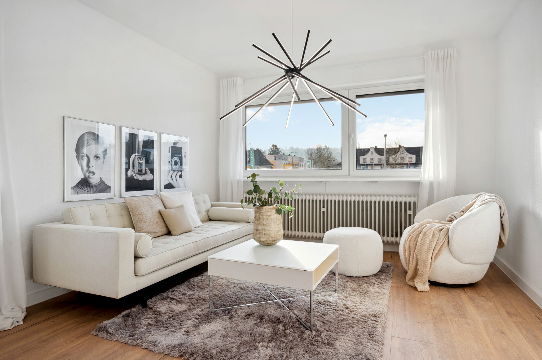 Renoviertes Wohnzimmer nach Home-Staging